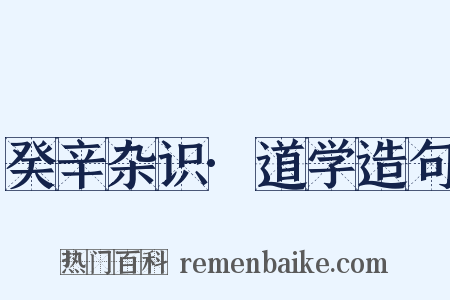 癸辛杂识·道学造句是什么意思的图片